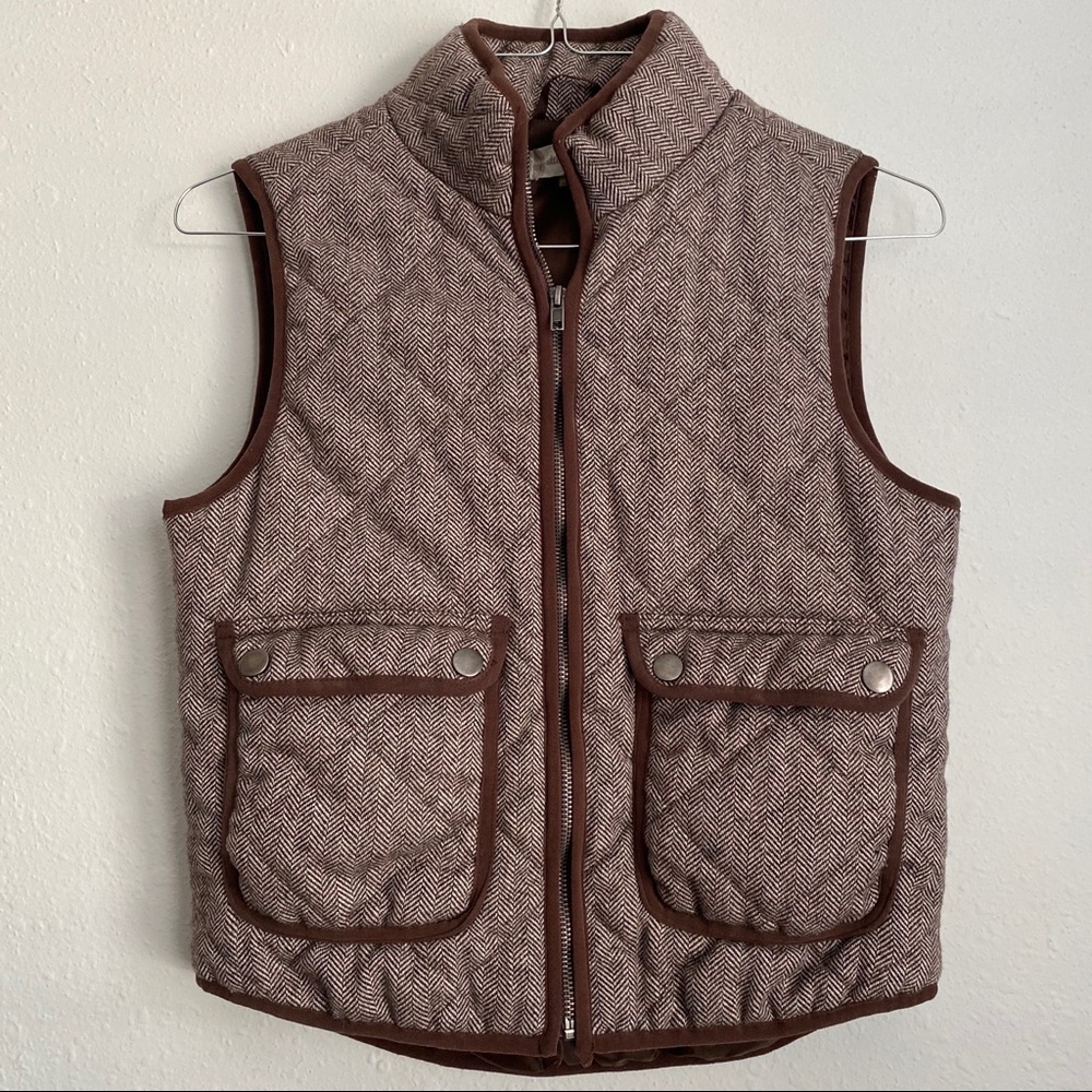 Altar’d State women’s brown herringbone vest